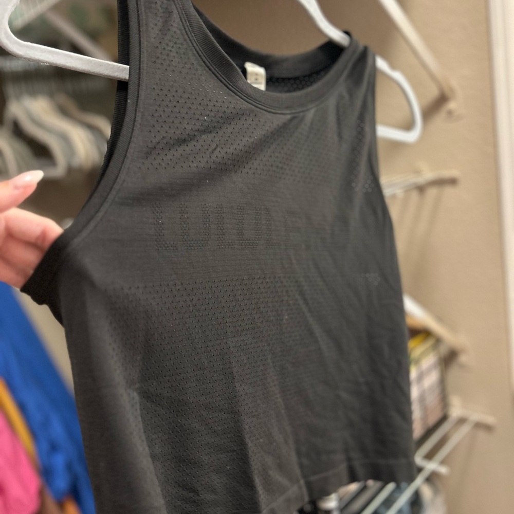 Lululemon Athletica black Crop Tank Top
